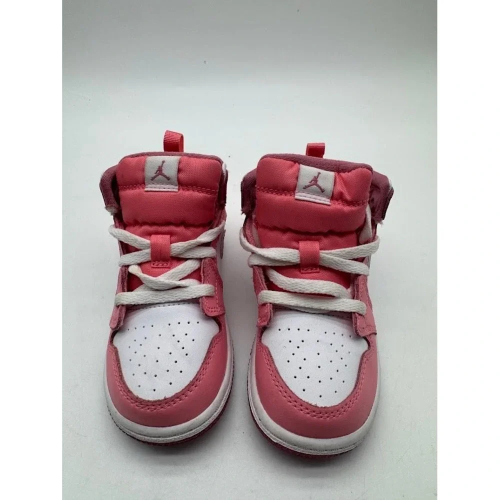 Jordan 1 Mid Dia de San Valentin Pink White Toddler 8c DQ8425-616 Sneakers